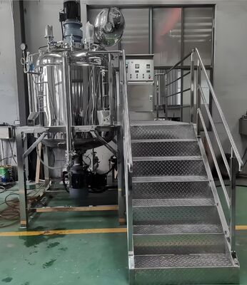 1000L Lid Fixed Bottom Homogenizing Body Cream Mixer Machine  High Speed Emulsion Mixer