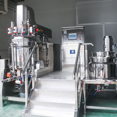 Automatic Hydraulic Lifting Vacuum Industrial Emulsifier Cosmetic Cream Mixing Homogenizing Equipment